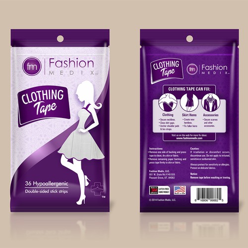 Fashion packaging with the title 'Create a clean, sophisticated, yet catchy label for Fashion Tape!'