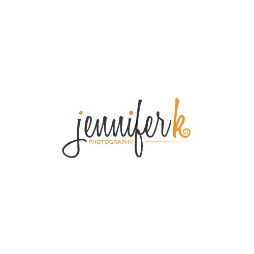 Funky logo with the title 'Jennifer K Photographer Logo'