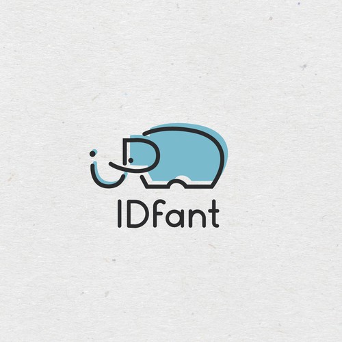 Elephant brand with the title 'Line art logo'