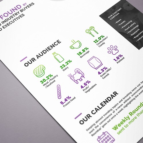 B2B design with the title 'Food Industry Executive Media Kit'