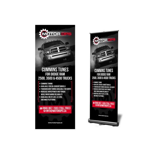 Motor design with the title 'Banner design'