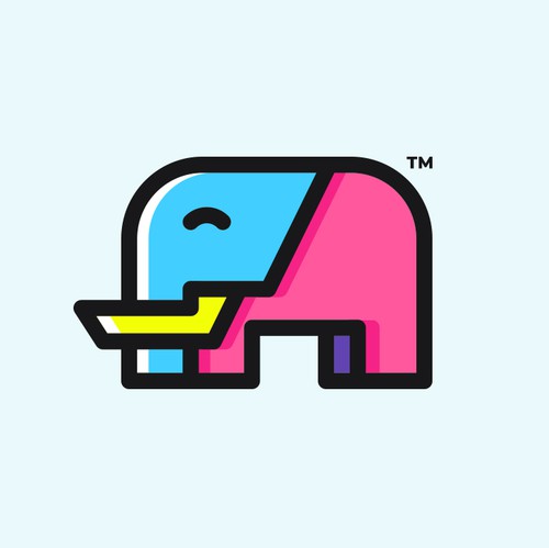 Elephant design with the title 'Herd Works'
