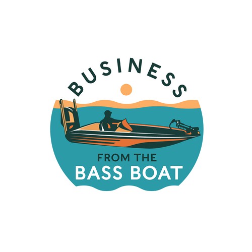 Boat logo with the title 'Logo for "Business from the Bass Boat"'