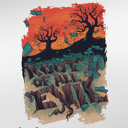 Zombie t-shirt with the title 'Vintage Scary movie themed shirt for streetwear brand'