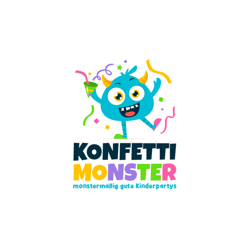 Party logo with the title 'Fun logo for a kids party company'