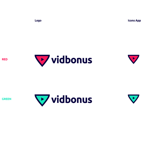 Green and red logo with the title 'Logo for vidbonus'