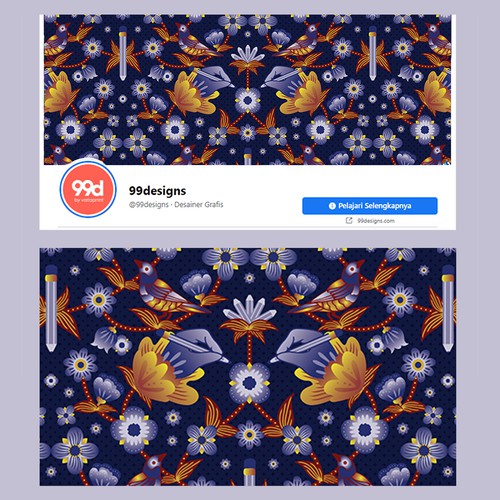 Leaf artwork with the title 'Illustration and Nature'