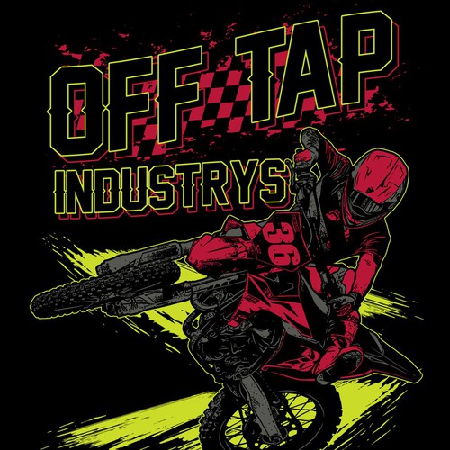 Motocross design with the title 'Freestyle dirt bikes'