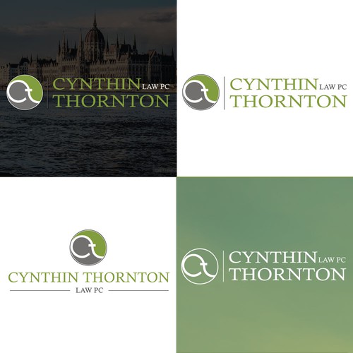 Attorney brand with the title 'Unique an engaging logo concept for a cutting edge technology oriented law practice'