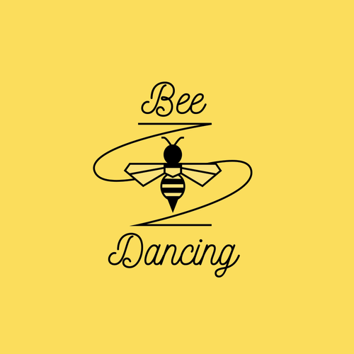 Mustard logo with the title 'Cheerful logo for dancing company'