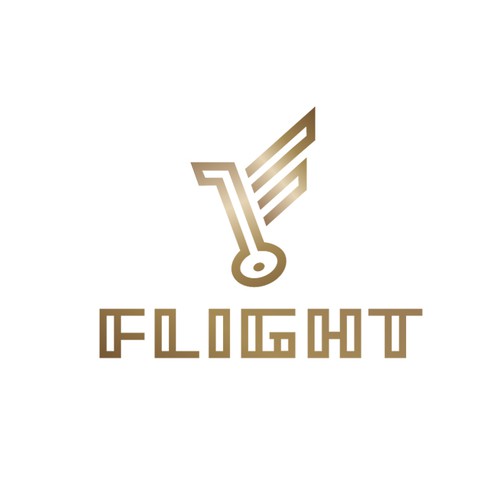 Airline and flight logo with the title 'Flight Logo'