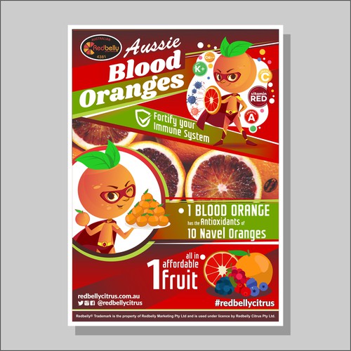 Fruit artwork with the title 'fruit market poster design'