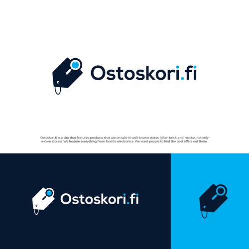 Price tag design with the title 'Logo design'