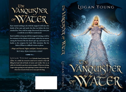 Mystical book cover with the title 'Book cover for YA FANTASY novel'