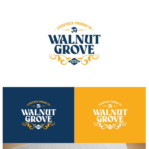 Livestock logo with the title 'Walnut Grove Livestock Products'
