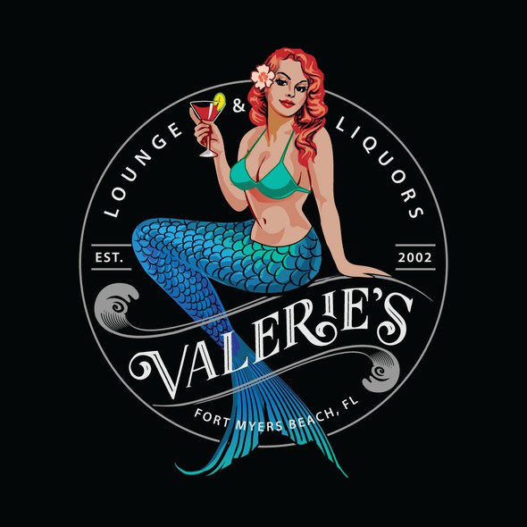 Beach bar logo with the title 'VALERIE'S'