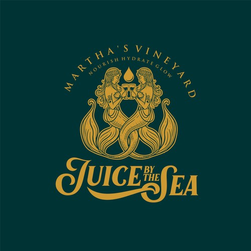 Mermaid logo with the title 'Juice by the Sea'