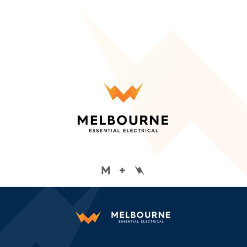 M design with the title 'Logo concept for electrical company'