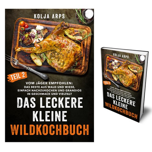 Food book cover with the title 'Game Meat Book Cover Design'