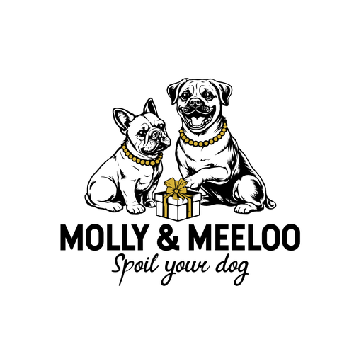 French bulldog logo with the title 'Molly & Meeloo'
