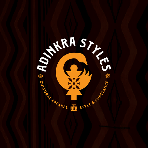 African logo with the title 'Symbolic logo for cultural apparel brand'