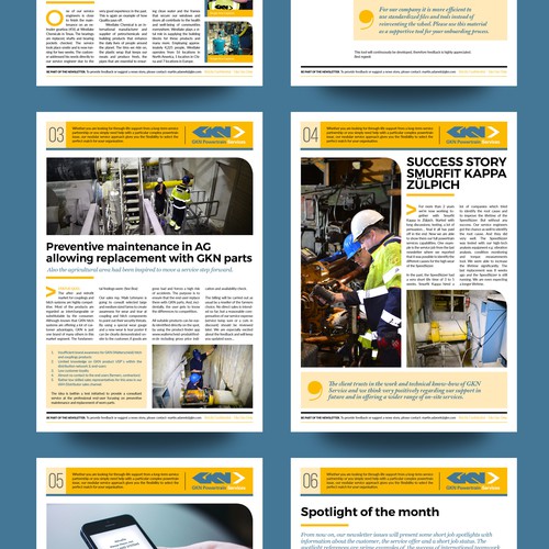 Newsletter design with the title 'Newsletter Magazine Layout'