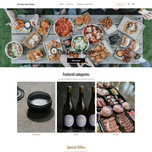 Juice bar design with the title ' SQUARE ONLINE STORE | Design for The Corner Store Timboon '