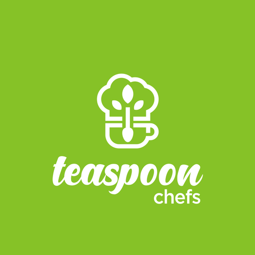 Creative design logo with the title 'teaspoon chefs'