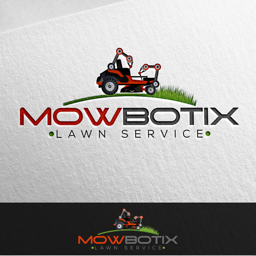 Robotics design with the title 'Logo and business card for the company MowBotix.'