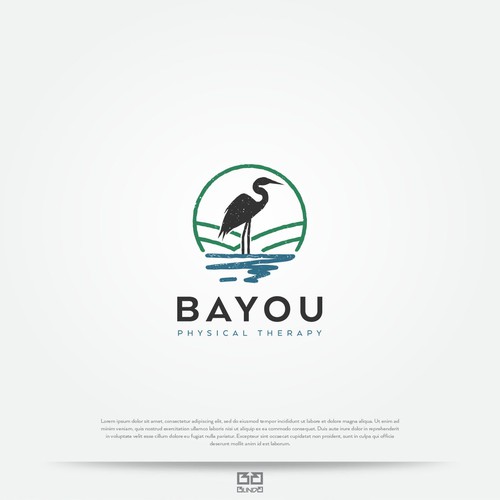 Retro logo with the title 'Physical Therapy Logo'