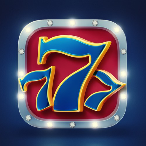 Casino design with the title 'Create an App Icon for a Slots Vacation!'