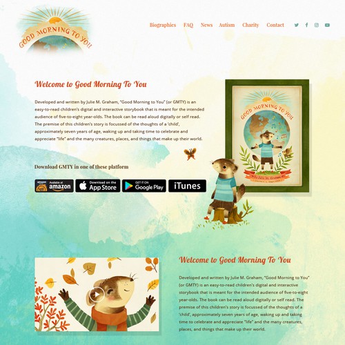 Children's website with the title 'Website for Children e-Book'