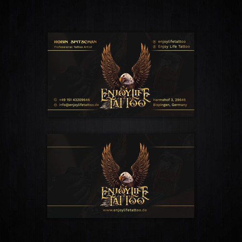 Name card design with the title 'Business card design'