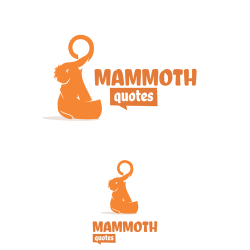 Solid design with the title 'Logo Concept for Mammoth Quotes'