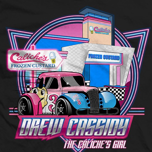 Creative t-shirt with the title 'Drew Cassidy Shirt Design'
