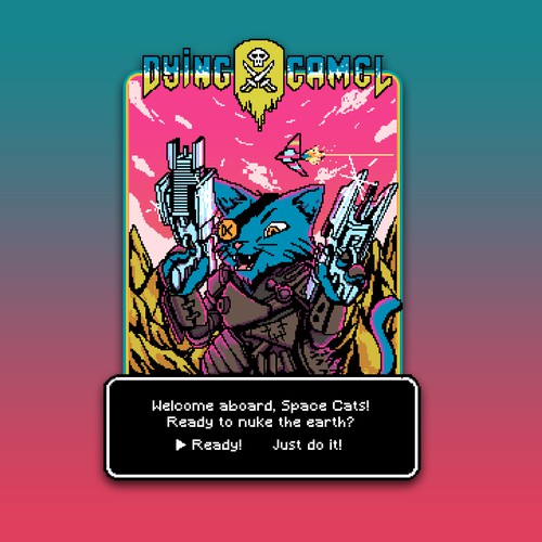 Cat t-shirt with the title 'PixelArt T-shirt Design'