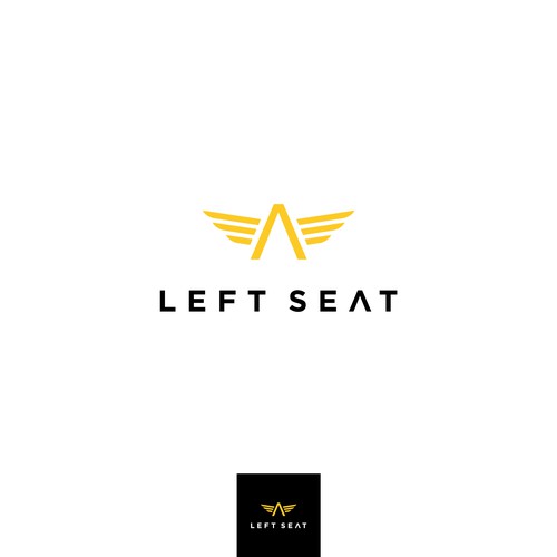 Aviator logo with the title 'Bold logo concept for Left Seat Company'