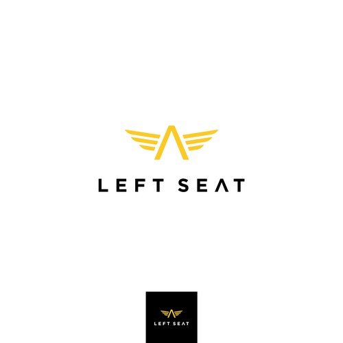 Aviation logo with the title 'Bold logo concept for Left Seat Company'