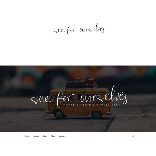 Typographic logo with the title 'Loog design for travel blog'