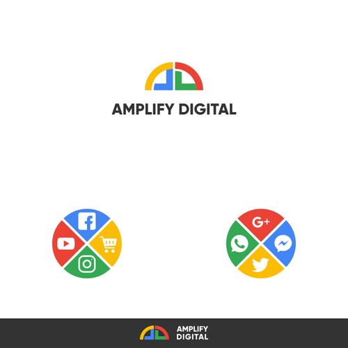 Digital marketing logo with the title 'Concept for Amplify Digital'