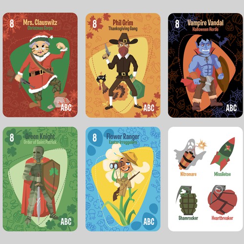 Cartoon artwork with the title 'Cards game'