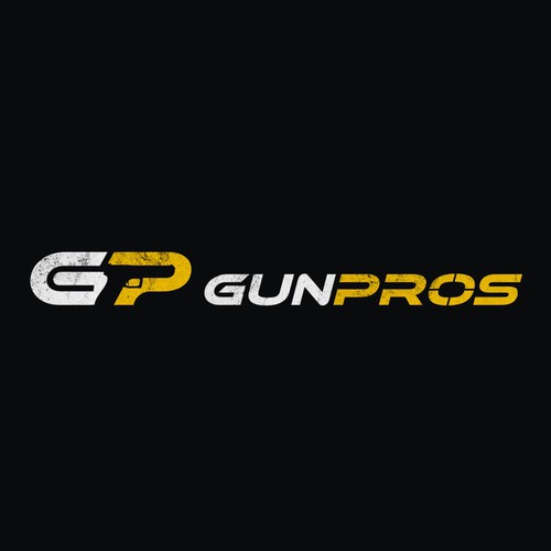 Shooting design with the title 'Gun Pros - Logo Design '