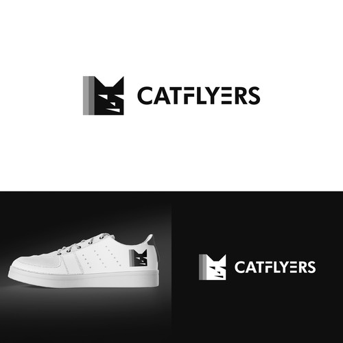 Sneaker design with the title 'CatFlyers Logo Redesign'