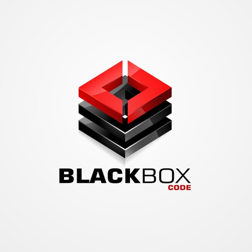 Code design with the title '3d logo for BlackBox Code'