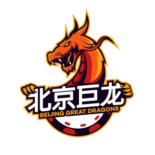 Sports logo with the title 'Dragon logo concept'