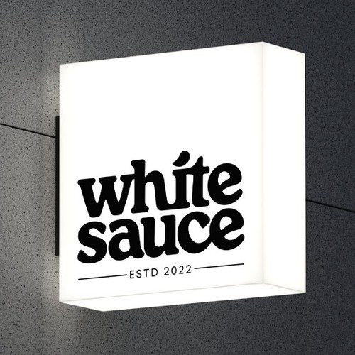 Fast food design with the title 'White Souce'