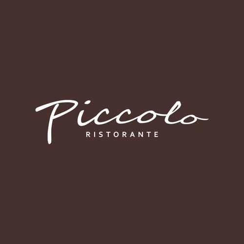 Taupe logo with the title 'logo for Piccolo Ristorante'