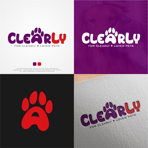 Dog paw logo with the title 'Logo Clearly'
