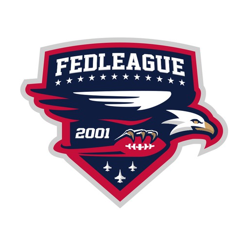 Jet logo with the title 'NFL Fantasy Football League Logo'