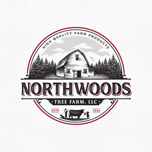 Logo with the title 'Northwoods'